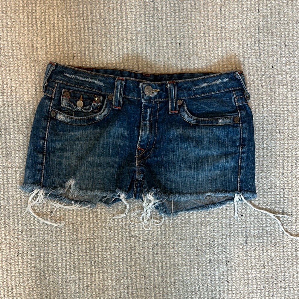 True Religion cut off Jean shorts